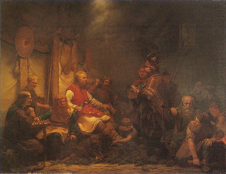 King Ella's messengers before Ragnar Lodbrok's sons, august malmstrom